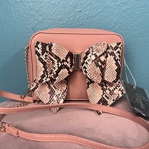 Crossi New York Boxie Mini Bow Nude Cross Body bag. NWT.